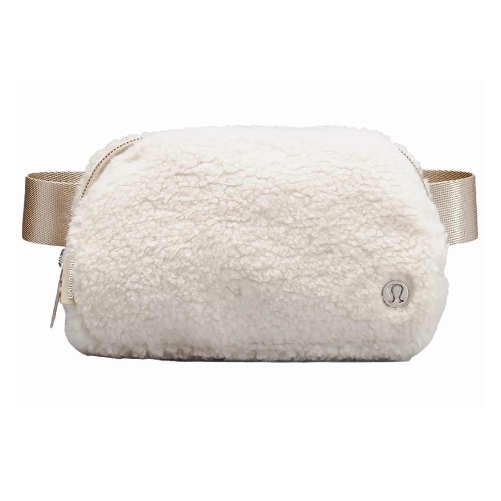 LULULEMON EVERYWHERE FLEECE BELT BAG- NEW WITH TAGS-NATURAL IVORY/TRENCH